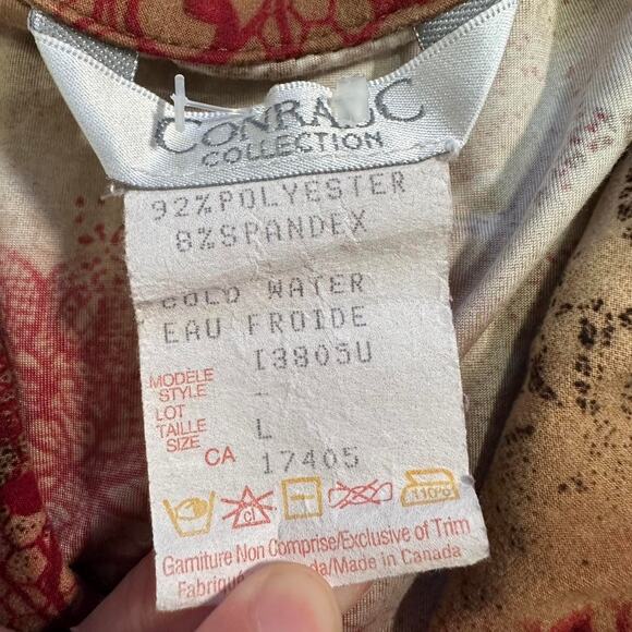 Absolutely gorgeous red and brown floral long sleeve top - Picture 8 of 8